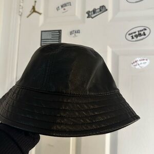 Babaton Leather Bucket Hat
